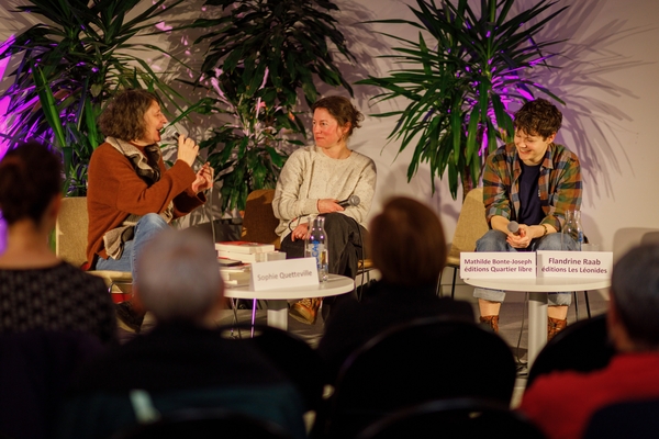table ronde avec les éditions Les Léonides et Quartier libre, animée par Sophie Quetteville