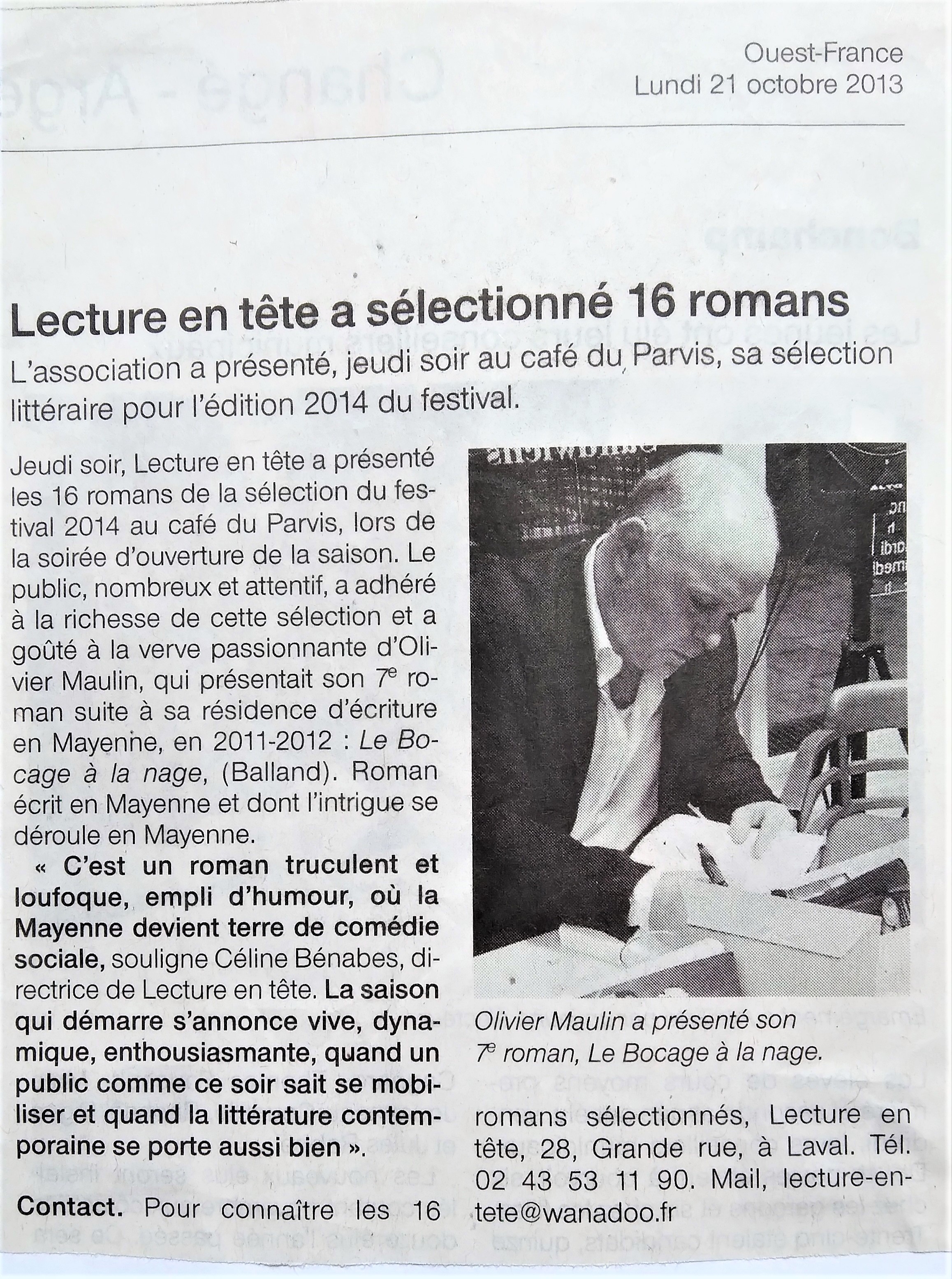 Olivier Maulin presse 1-2013